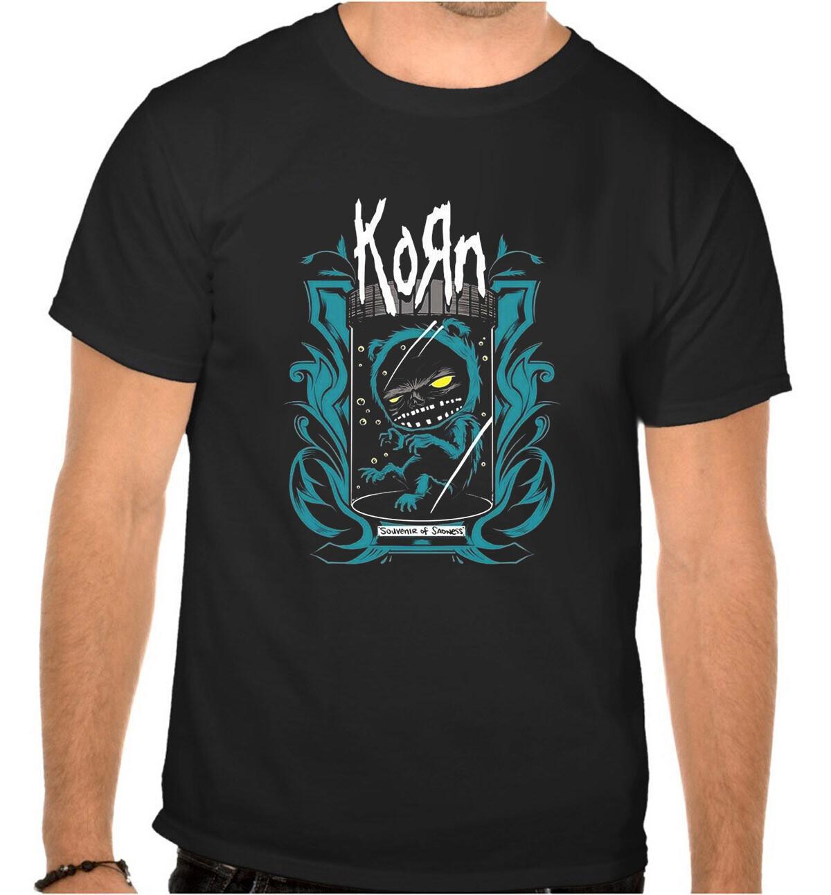 26 Korn Rock Music Logo Black T-Shirt -1073- Unisex T-Shirt S