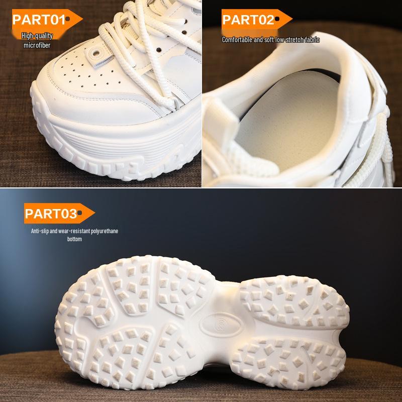Women's 2024 Autumn Platform Sneakers with Hidden Heel and Soft Sole