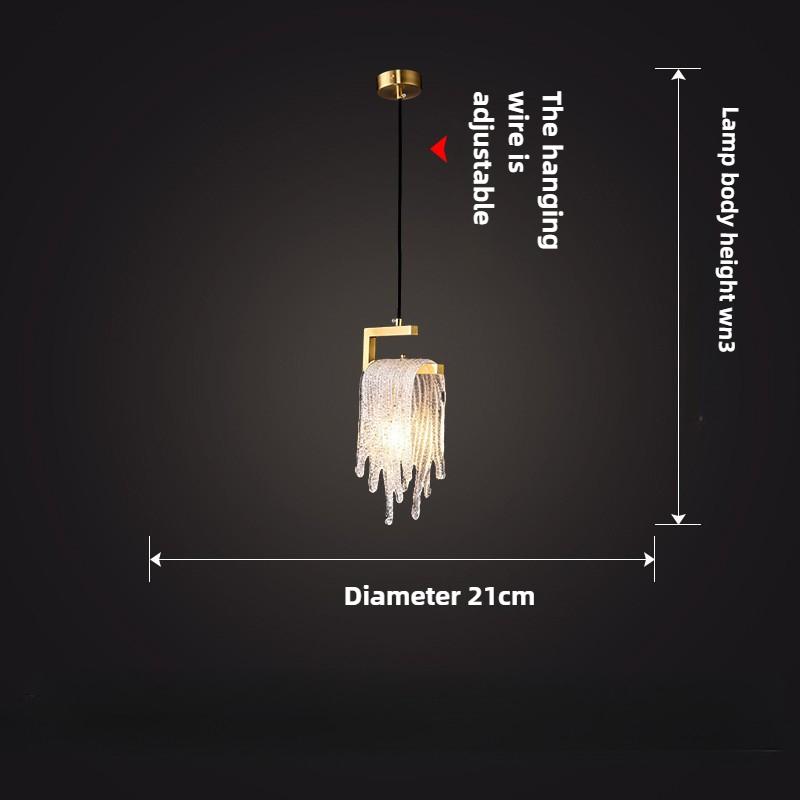 Moderní luxusní zlatá závěsná světla do ložnice k posteli, skleněné závěsné svítidlo pro domácnost, obývací pokoj, kuchyň, mosazné LED osvětlení