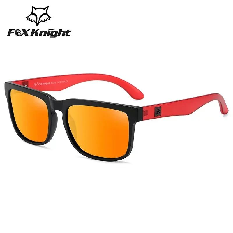 Nuovi Occhiali da Sole Quadrati Fox Knight Donna Uomo Occhiali di Alta Qualità Occhiali da Sole per Esterno Equitazione Pesca Lenti Retro Uv400