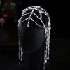 Long Tassel Water Drop Crystal Women Head Chains Clear Bead Forehead Headbands Wedding Party Fairy Ornaments Hairband
