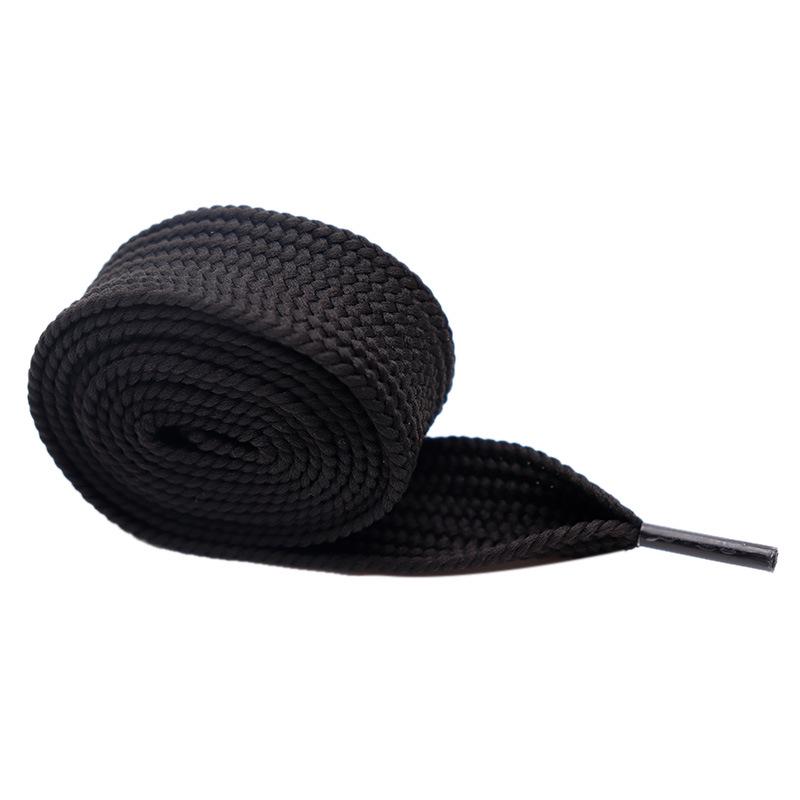 Kurojin 2,5 cm bred platt skosnöre för McQueen bräda skor - Enfärgad, Enkelt lager