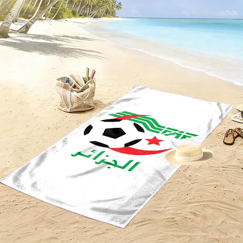 Fédération Algérienne De Football Print Beach Towel, Large Soft Quick Dry Towel for Beach Camping Swimming