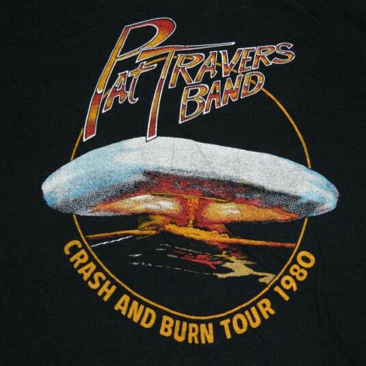 

PAT TRAVERS BAND 1980 Tour Cotton Black Men T-shirt S-4XL E150 Unisex T-Shirt XXXXL