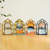 EID Wooden Pendant with LED Light Ornament Islamic Festival Supplies DIY Craft Perfect for Ramazan Home Party Decoration