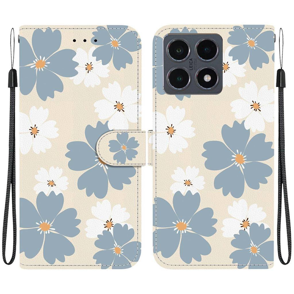 For Xiaomi 15T Wallet Case Pattern Printing Leather Stand Phone Cover with Strap