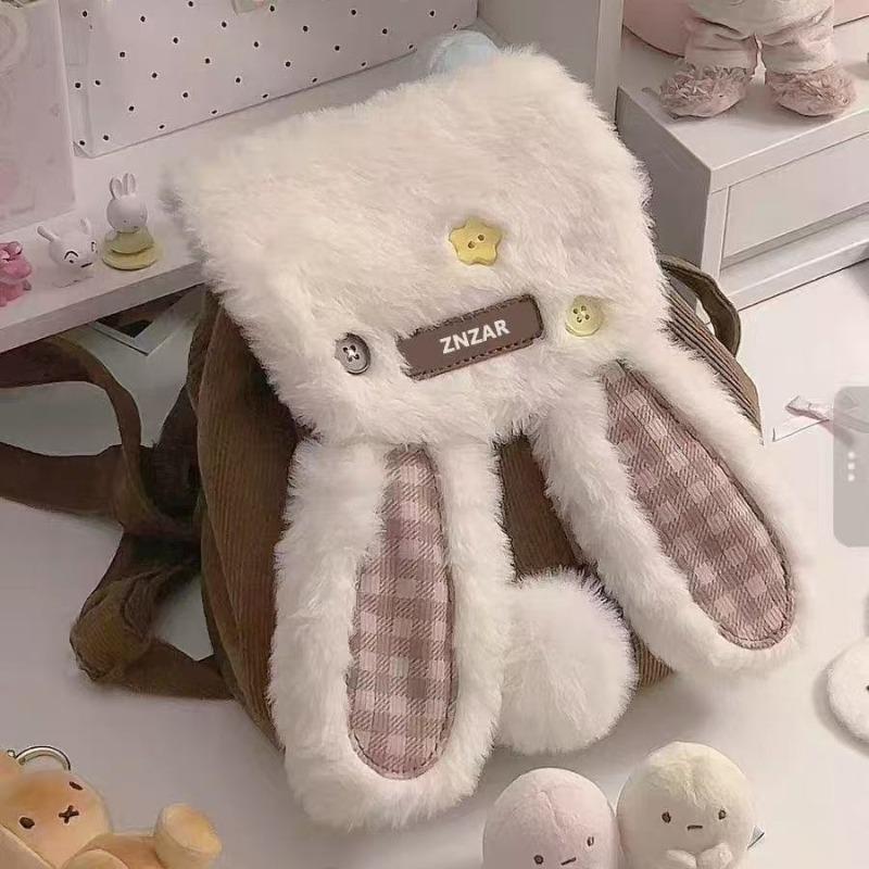 

Girl sweet cartoon schoolbag cute embroidery drawstring flip large capacity backpack schoolgirl backpack