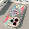 Colorful Smiling Man for Apple 16 Phone Case Mirror Cream 11pro Mirror Protective Cover Cartoon for Vivo