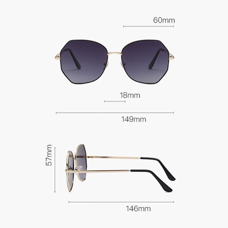 Fashion Ladies Glasses Men's Sunglasses New Sunglasses Female Korean Version Of The Tide Big Frame Anti-ultraviolet Polarized Ins Sunglasses Glasses