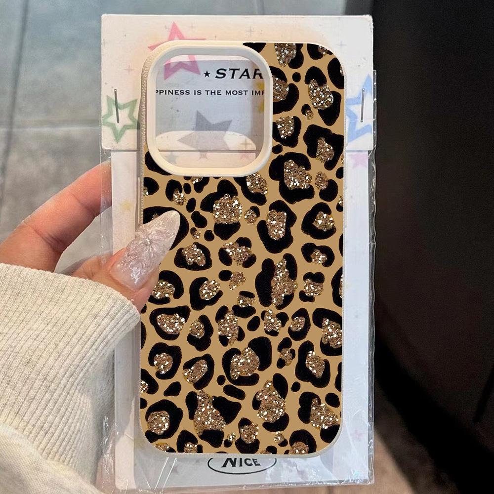HOT Luxury NEW Leopard Pattern Lichee leather pattern Phone Case For iPhone 17 16e 16 15 14 13 12 Air Pro Max Plus X XR XSMax