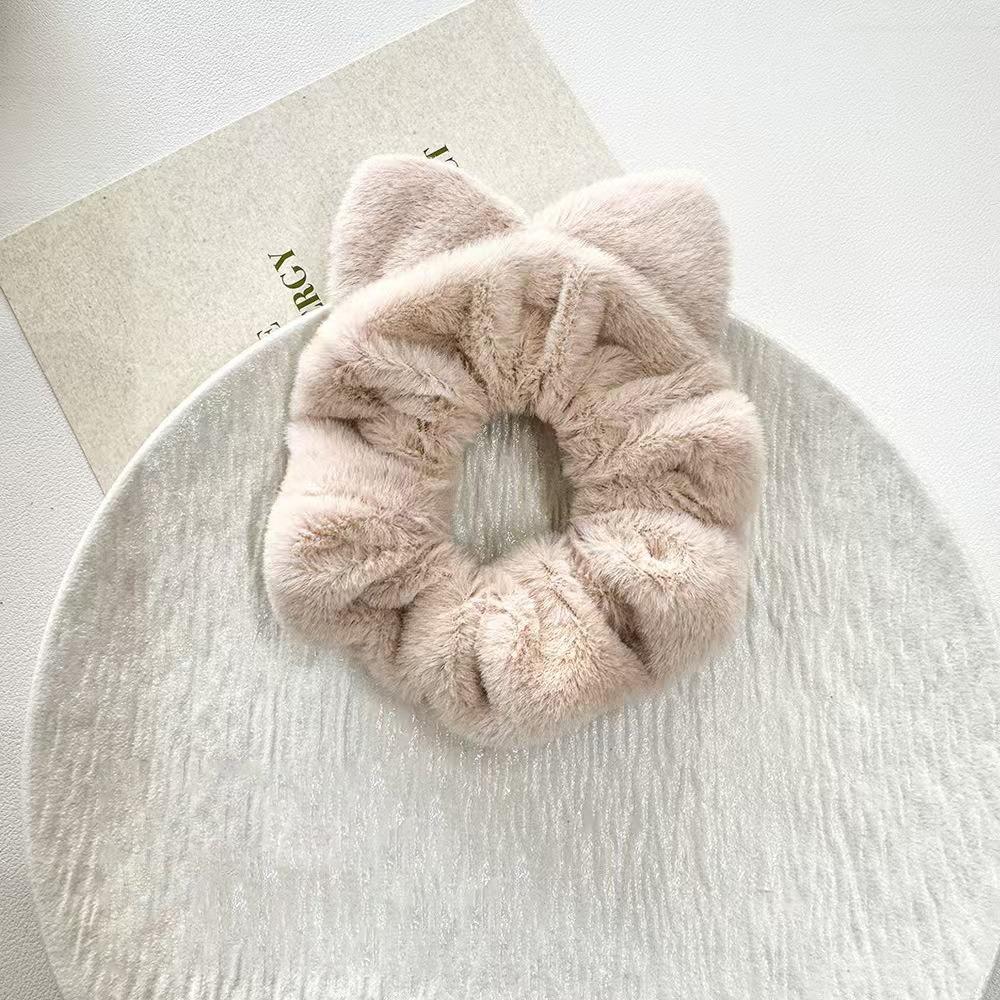 Plush Rubber Band Cat Ear Shaped Hair Band Cute Hair Tie