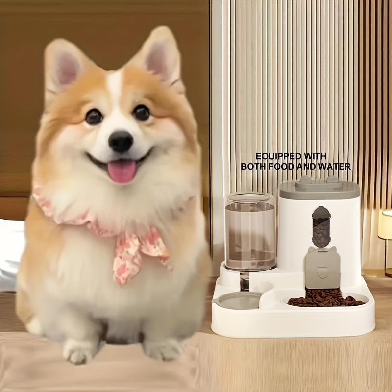 2-in-1 Pet Feeder and Water Dispenser Combo Set, Automatic Food and Water Dispenser for Small To Medium Cats and Dogs