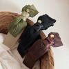 Large Size Bowknot Ribbon Hair Clip Non-Slip Hairpin Fashion Knitted Bow Banana Clip  Girl