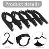 6PCS Portable Folding Clothes Hangers Clothes Drying Rack for Travel (Black)