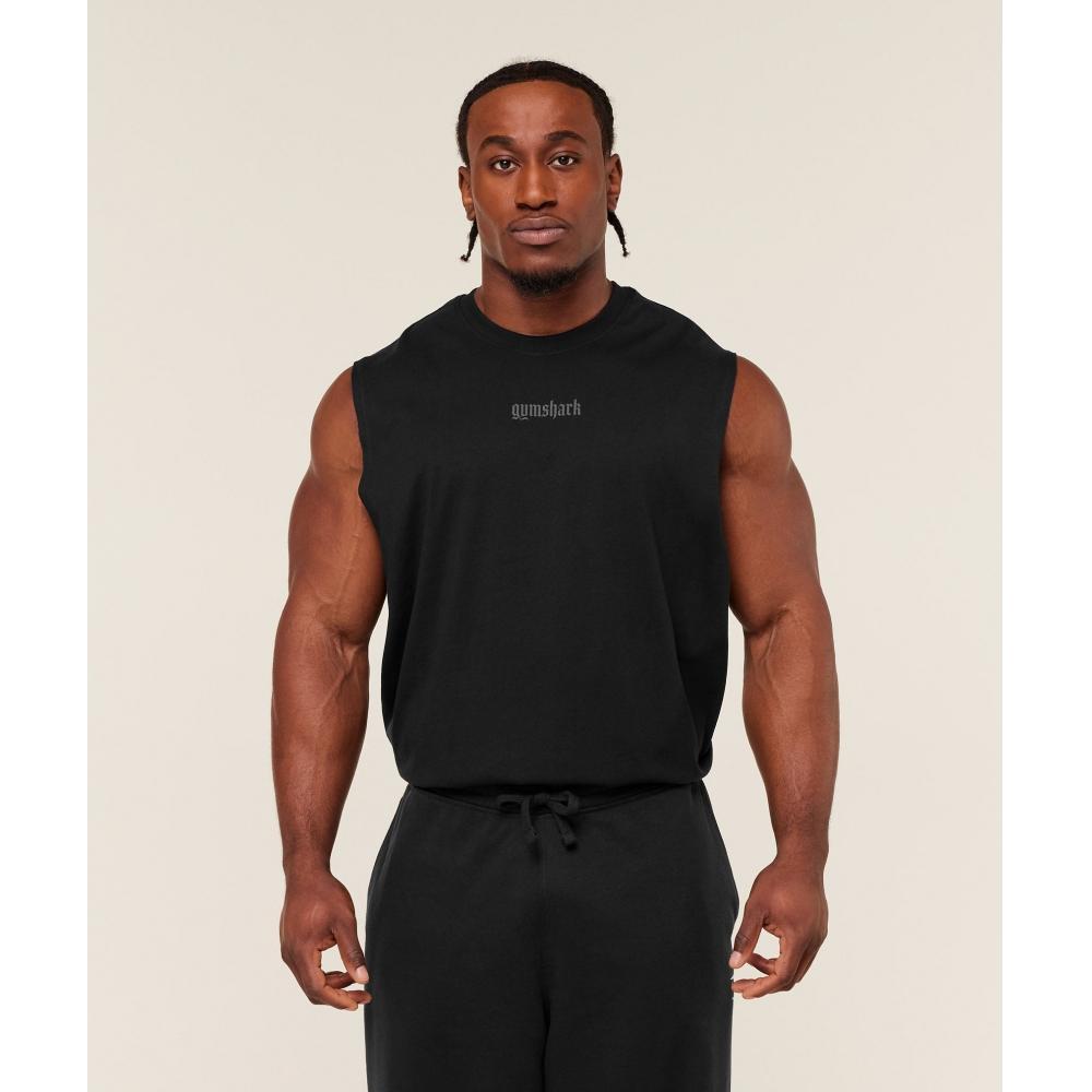 Gymshark Olde English Tank Gs Black A4c6s Bb2j