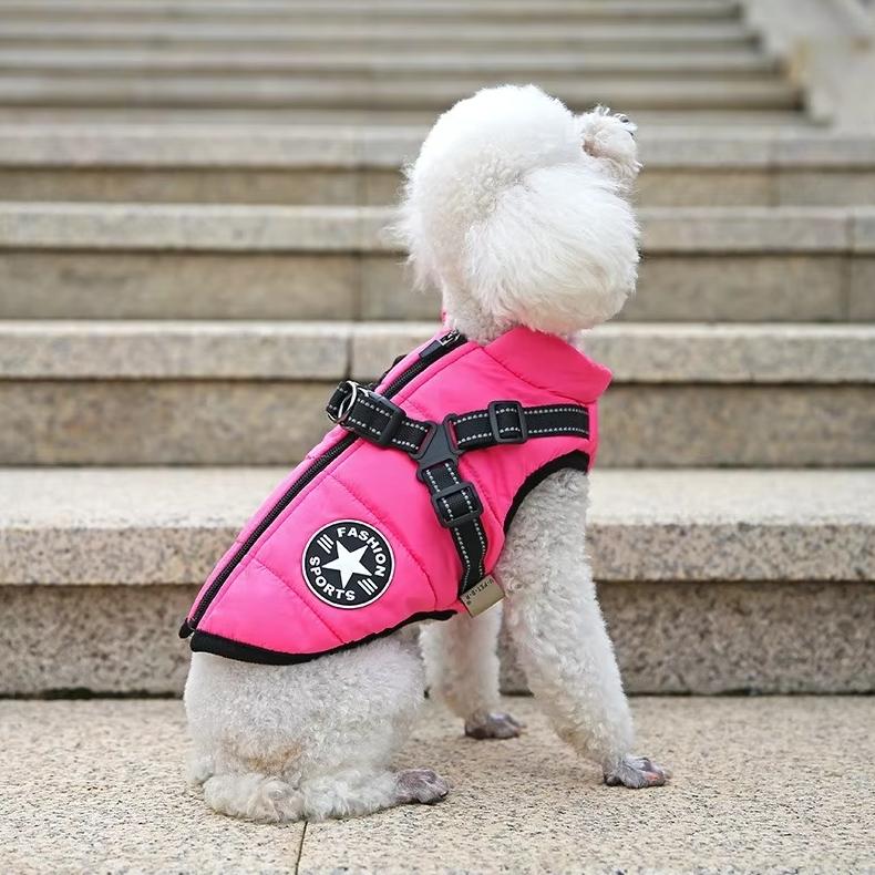 ZC1950 Clothing Clothes Pet Coat Dog Harness with for