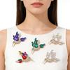 Mode Luxe Glanzende Strass Kristal Vogel Broche Voor Vrouwen Jas Sieraden Accessoires Cadeaus
