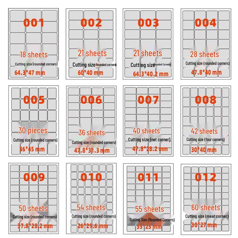 A4 Self-Adhesive Label Printing Stickers