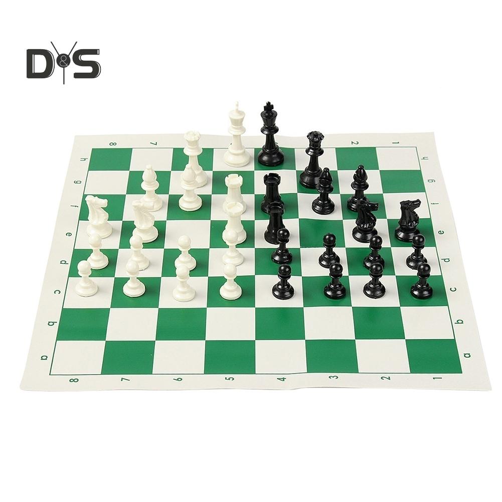 Portable 32 Pieces Intelligence Contemporary Tournament Chess Set Travel Game