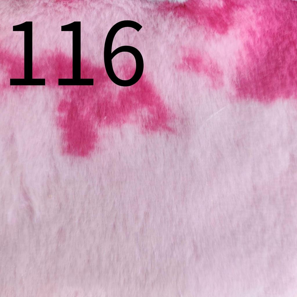 Colorful Tie-Dye Rabbit Fur Print Plush Fabric, 10mm - Ideal for Toy and Clothing Design