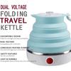 Travel Foldable Electric Kettle, Collapsible Electric Kettle Food Grade Silicone Small Pot Boiling water,Dual Voltage 600ml