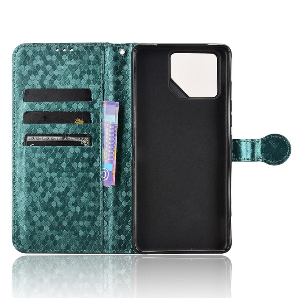 Pro Asus ROG Phone 9 5G/ROG Phone 9 Pro 5G Peněženkové pouzdro Vzor teček Ražba PU Kůže Kryt na telefon