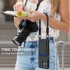For Motorola Moto G15 Power 4G/G15 4G Liquid Silicone Case Phone Back Cover with Card Holder and Short Strap