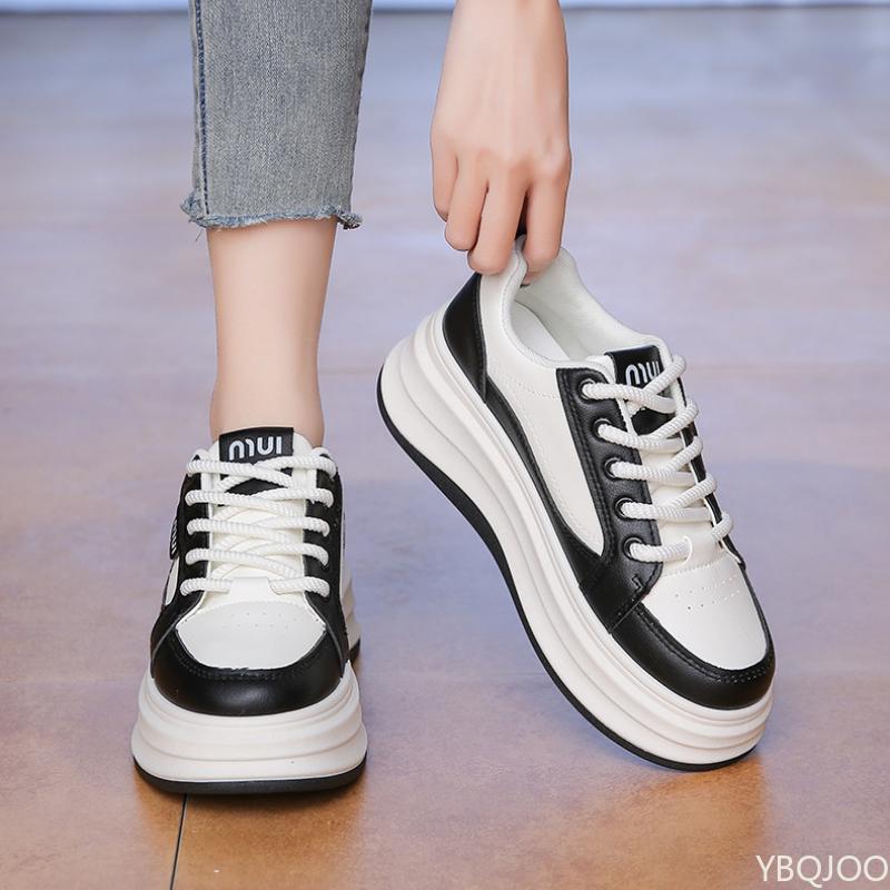 Trendy Spring Women's Vulcanized Shoes New Casual Height Increasing Thick Soled Sports Non Slip Board Shoes Zapatos De Mujer