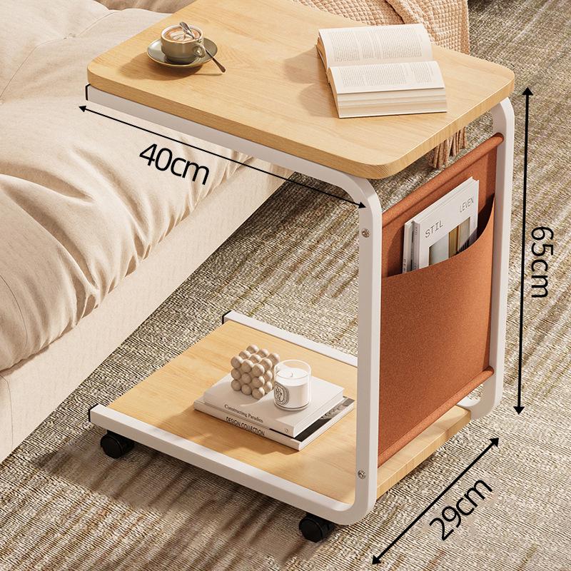 Mobiler kleiner Beistelltisch mit Stauraum – Moderner Sofa-, Nachttisch oder Couchtisch