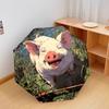 1 PC Automatic Folding Umbrella - Cute Little Pig Pattern, Portable & Foldable Design with 8 Ribs, Christmas Birthday Gifts
