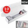 10PCS Large Capacity Trading Card Storage Box Portable Cardboard Sports Card Box White Sturdy Baseball Card Box