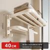 Drill-Free Foldable Bathroom Towel Rack with Shelf