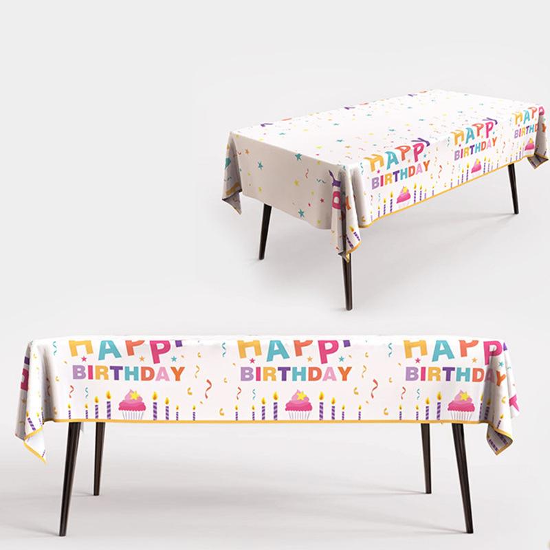 Birthday Party Decor Oil-proof Waterproof Cartoon Disposable Atmosphere Tablecloth Table Cover