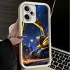 Excavating Machinery Cool Soft Phone Case for Xiaomi Poco X7 X6 X5 Pro X4 Gt X3 F7 Ultra M8 M7 Redmi 15C 15 14C 13 13C 12 12C 10