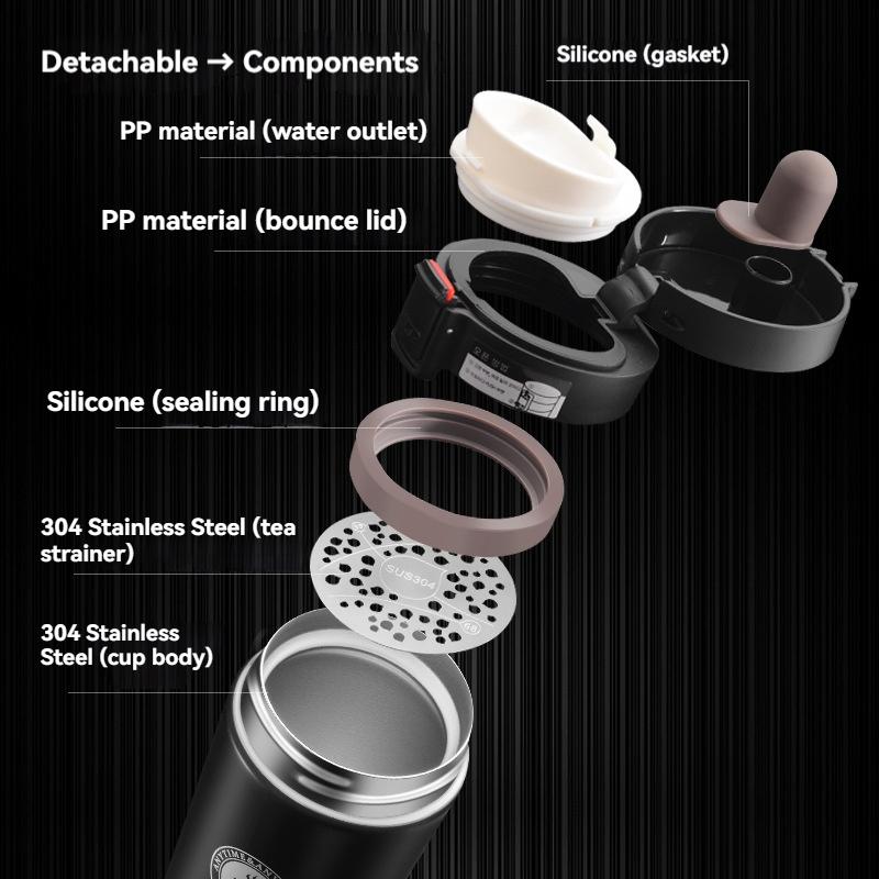 380/510ML Stainless Steel Coffee Cup Thermo Bottle Car Thermal Cup  Keeps Cold and Heat Thermal Mug Outdoor Sports Vacuum Flask
