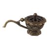 Creative Lotus Incense Burner with Handle Retro Copper Lotus Hollow Out Incense Stick Burner Brass Craft Home Office Decoration