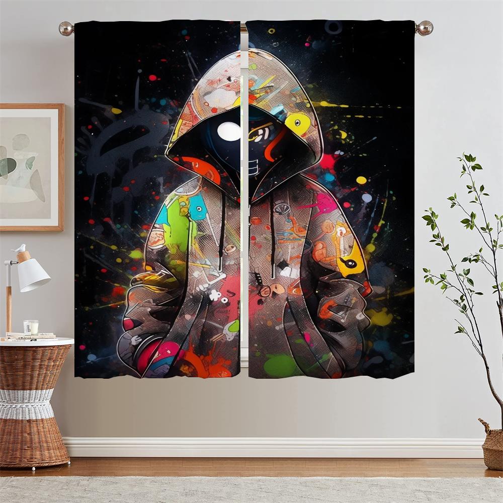 Nightmare Modern Living Room Curtains Livingroom Window Sheer Curtains for Camera Customs Free Shipping Products Blackout Curls