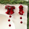 1Pc Christmas flocked bell window decorations for Christmas tree, Halloween and Christmas gifts
