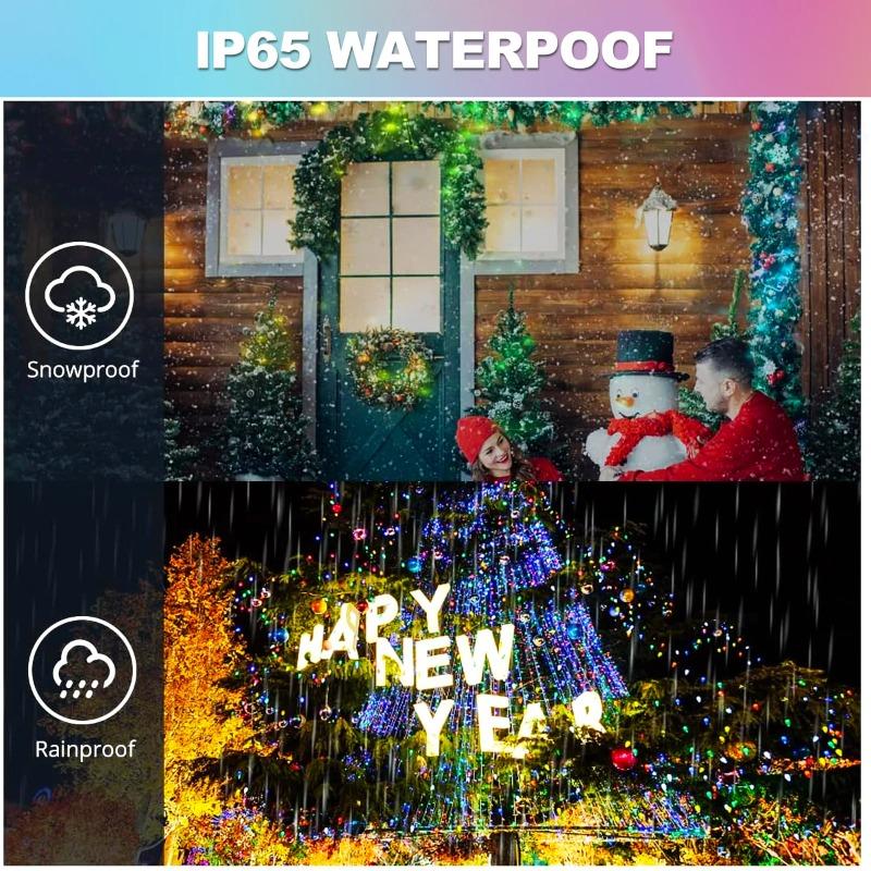 5M/10M/20M USB Christmas Fairy String Lights Bluetooth Remote Control Music Sync Waterproof Indoor Outdoor Garden Bedroom Decorative Lights