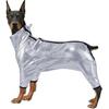 25-26 Outdoor Dog Raincoat Waterproof Pet Rain Jacket Space Suit For Small Medium And Large Dog Adjustable Drawstring Poncho1pcssilver