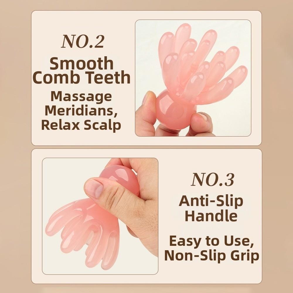 Resin Head Massager 14 Tooth Scalp Massager Tool Octopus Massage Comb  Hair Care Acupressure
