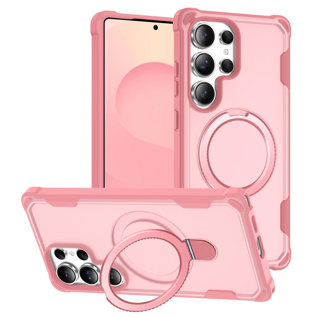 For Samsung Galaxy S25 Ultra Case Compatible with MagSafe Kickstand TPU+PC Shockproof Phone Back Cover