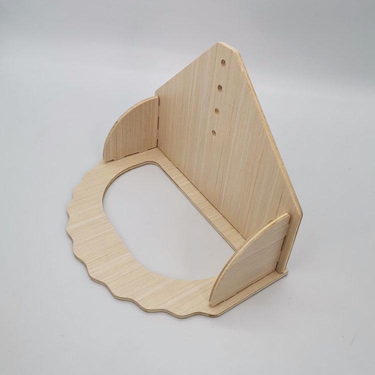 Solid Wood Double-Layer Hamster House with Swing & Seesaw