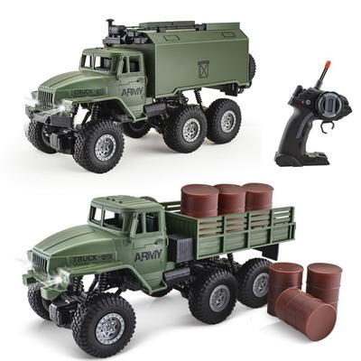 Jitu 1:16 Scale Rc Military Truck 4Wd Off Road Climbing Simulated Army Transport Vehicle With Led Lights 27Mhz Toy Car For Boys