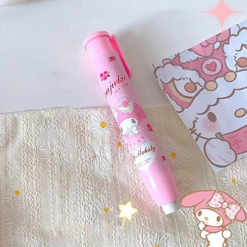 Creative Sanrio Kawaii Press Eraser Anime Hello Kitty Kuromi My Melody Cinnamoroll Cartoon Cute Stationery Gift Office Supplies