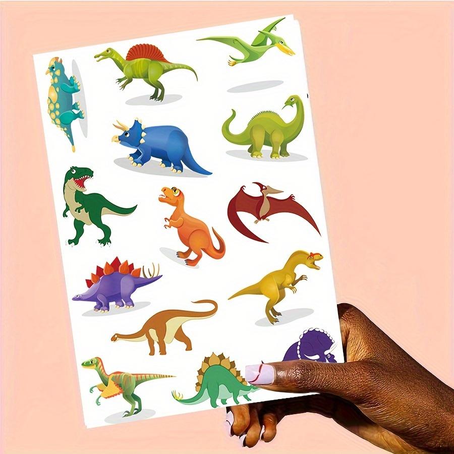

1 шт./3 шт. большие временные татуировки с динозаврами, тираннозавр T-Rex и другие праздничные наклейки на тело, мультяшные поддельные татуировки для мальчиков и девочек 1pc