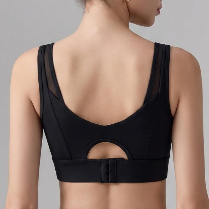 High Support Plus Size Sports Bra for Women Hollow Back Shockproof Running Fitness Tank Intimates