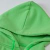 Women's Sweatshirt Fashion Solid Color Long-sleeved Top Hooded Zipper Cardigan Jacket