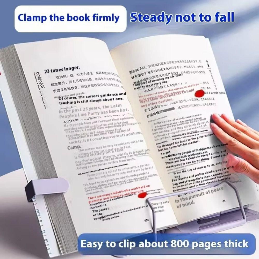6 Adjustable Positions Desk Book Holder Heavy Duty Metal Document Holder  Cooking Recipes