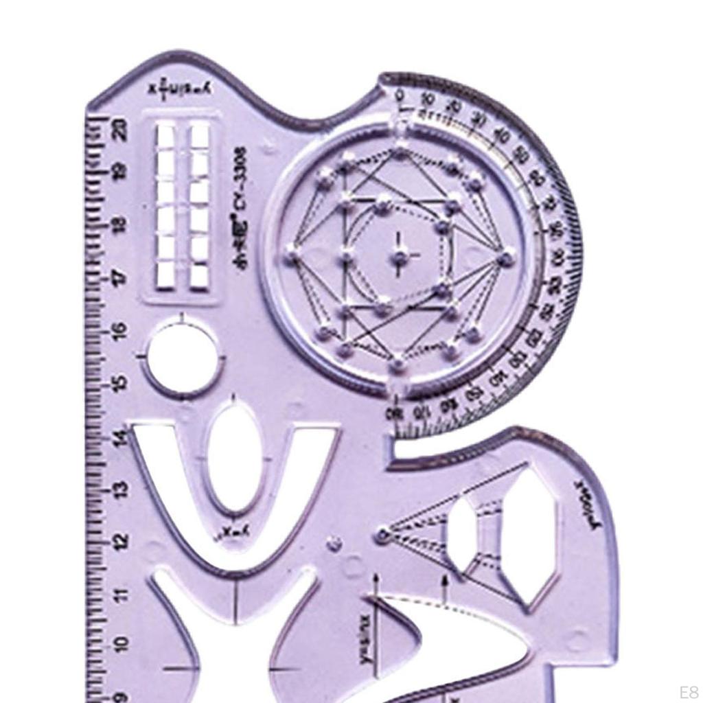 Geometryczne linijki narzędzie do rysowania i mierzenia szablon nauczanie matematyki do klasy